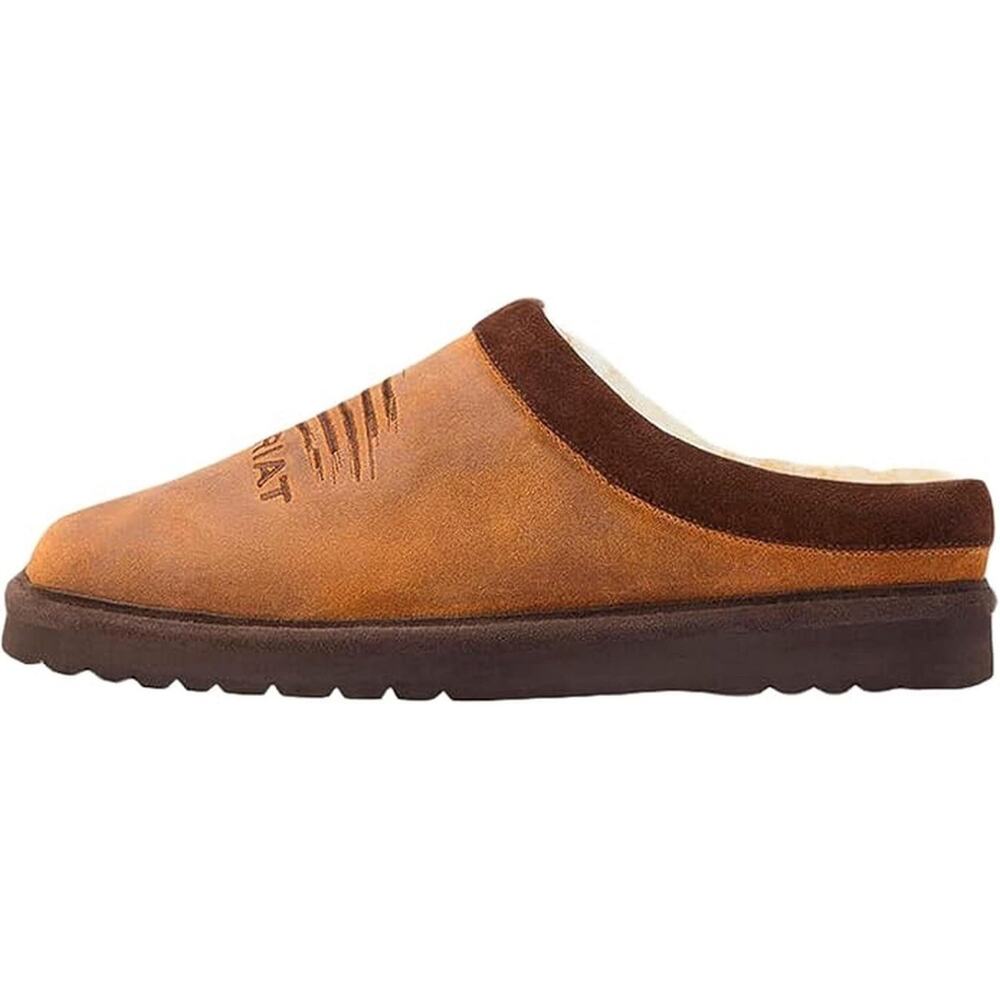Ariat Mens Patriot Square Toe Suede Slippers Dusty Brown Size 12 Used Excellent